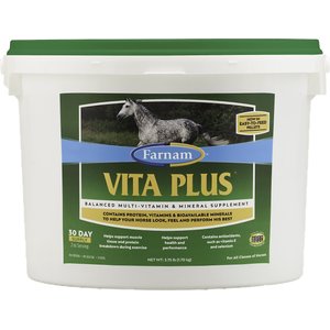 Farnam Vita Plus Balanced Multi-Vitamin & Mineral Pellets Horse Supplement, 3.75-lb tub