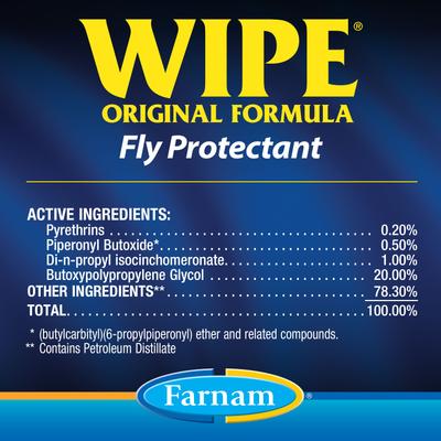 Show full view: Farnam Wipe Original Formula Fly Protectant Horse Solution, 1-gal jug slide 2 of 4
