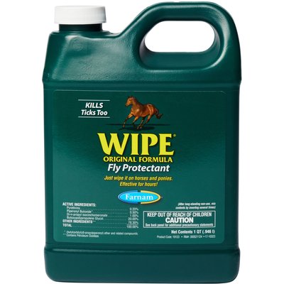 Farnam Farnam Wipe Original Formula Fly Protectant Horse Solution, 32-oz jug