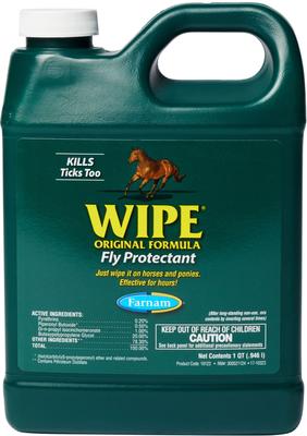 Show full view: Farnam Wipe Original Formula Fly Protectant Horse Solution, 32-oz jug slide 1 of 5