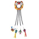 Fat Cat Catfisher Kitty Hoots Doorknob Hanger Cat Toy, Color Varies