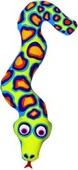 Fat Cat Incredible Strapping Yankers Snake Squeaky Dog Toy, Color Varies