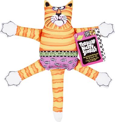 Show full view: Fat Cat Terrible Nasty Scaries Squeaky Dog Toy, Large, Color Varies slide 4 of 7