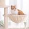 Show in main carousel: FEANDREA 55.1-in Faux Fleece Cat Tree & Condo, Beige slide 7 of 10