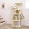 Show in main carousel: FEANDREA 55.1-in Faux Fleece Cat Tree & Condo, Beige slide 9 of 10