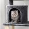 Show in main carousel: FEANDREA 55.1-in Faux Fleece Cat Tree & Condo, Dark Gray slide 5 of 11
