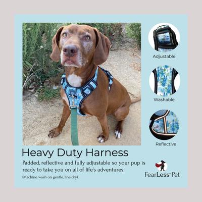 Show full view: FearLess Pet Heavy Duty Padded Adjustable No Pull No Escape Dog Harness, The Great Outdoors, Medium slide 7 of 11