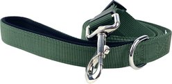 FearLess Pet Padded Handle Adjustable Dog Leash, Forest Green, Medium/Large