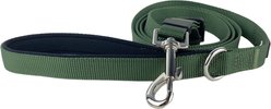 FearLess Pet Padded Handle Adjustable Dog Leash, Forest Green, Small/Medium