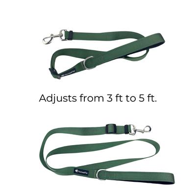 Show full view: FearLess Pet Padded Handle Adjustable Dog Leash, Forest Green, Small/Medium slide 6 of 10