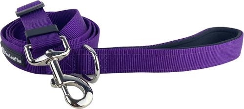 Show full view: FearLess Pet Padded Handle Adjustable Dog Leash, Purple, Medium/Large slide 2 of 10