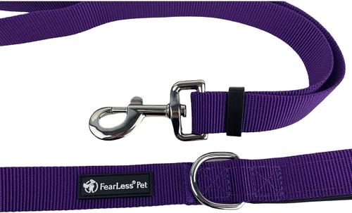 Show full view: FearLess Pet Padded Handle Adjustable Dog Leash, Purple, Medium/Large slide 3 of 10