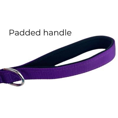 Show full view: FearLess Pet Padded Handle Adjustable Dog Leash, Purple, Medium/Large slide 5 of 10