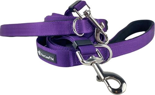 Show full view: FearLess Pet Padded Handle Adjustable Dog Leash, Purple, Medium/Large slide 8 of 10