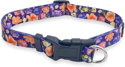 FearLess Pet Safe Cinch Dog Collar, Poppies, Small/Medium