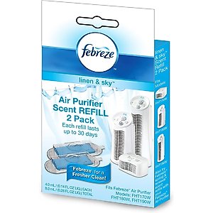Febreze Linen & Sky Scented Air Purifier Refill Cartridge, 2 count