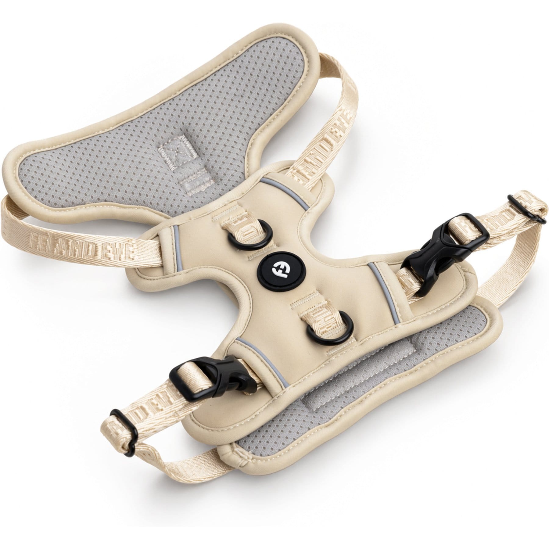 FEI AND EVE Quick-Release Buckle Plush & Airy Comfort No-Pull Cloud Dog Harness, Champagne, X-Small:13.5 to 15.5-in chest