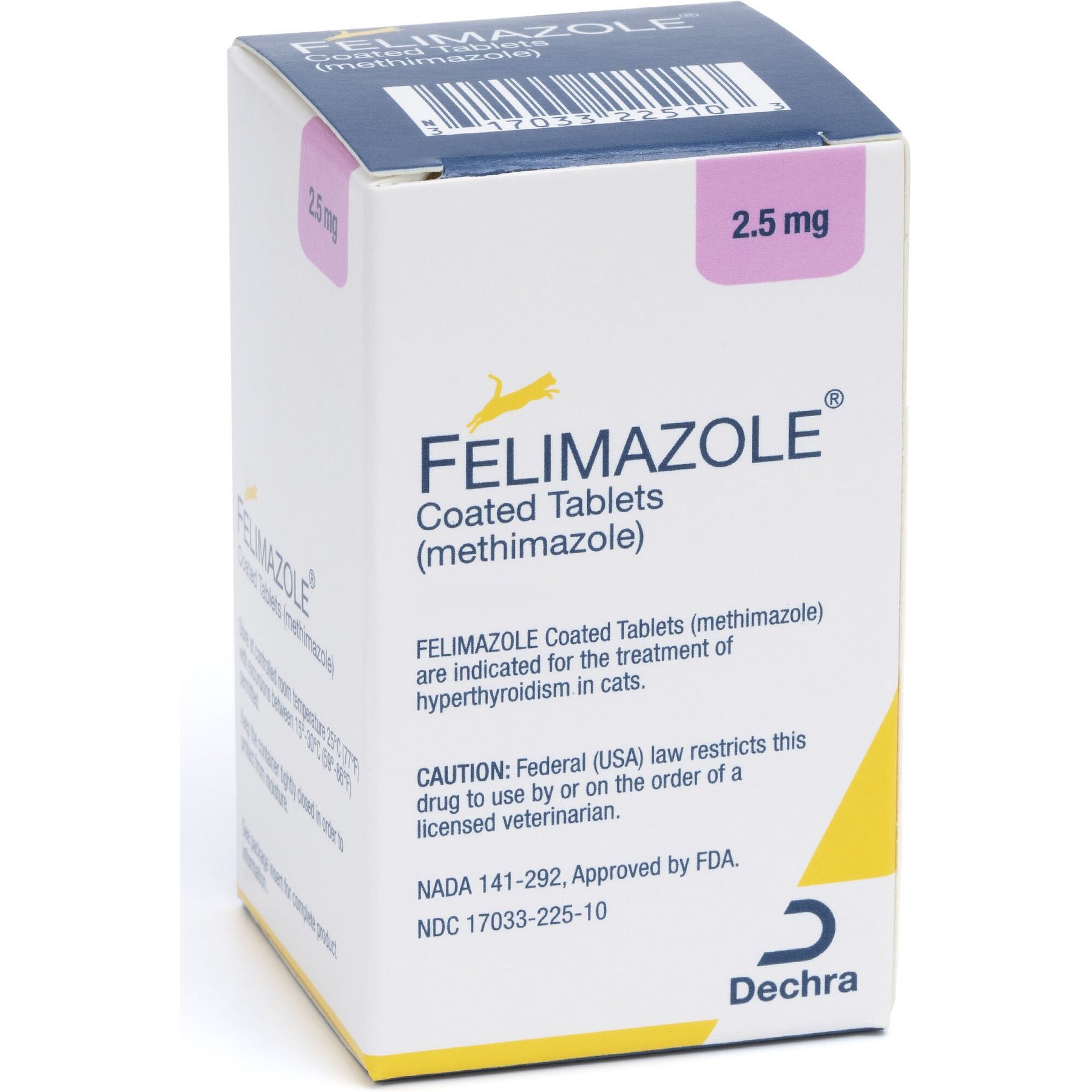 Felimazole (methimazole) Tablets for Cats, 2.5-mg, 60 tablets