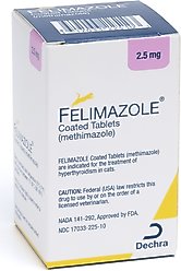 Felimazole (methimazole) Tablets for Cats, 2.5-mg, 60 tablets