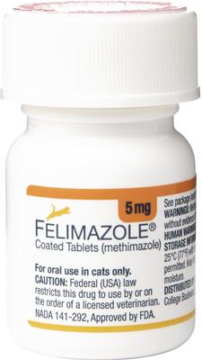 Show full view: Felimazole (methimazole) Tablets for Cats, 5-mg, 100 tablets slide 3 of 8