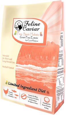 Show full view: Feline Caviar Limited Ingredient Diet Free Spirit Holistic Entrée Grain-Free Dry Cat Food, 11-lb bag slide 1 of 7