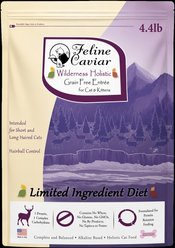 Feline Caviar Limited Ingredient Diet Leaping Spirit Entrée Grain-Free Dry Cat Food, 4.4-lb bag