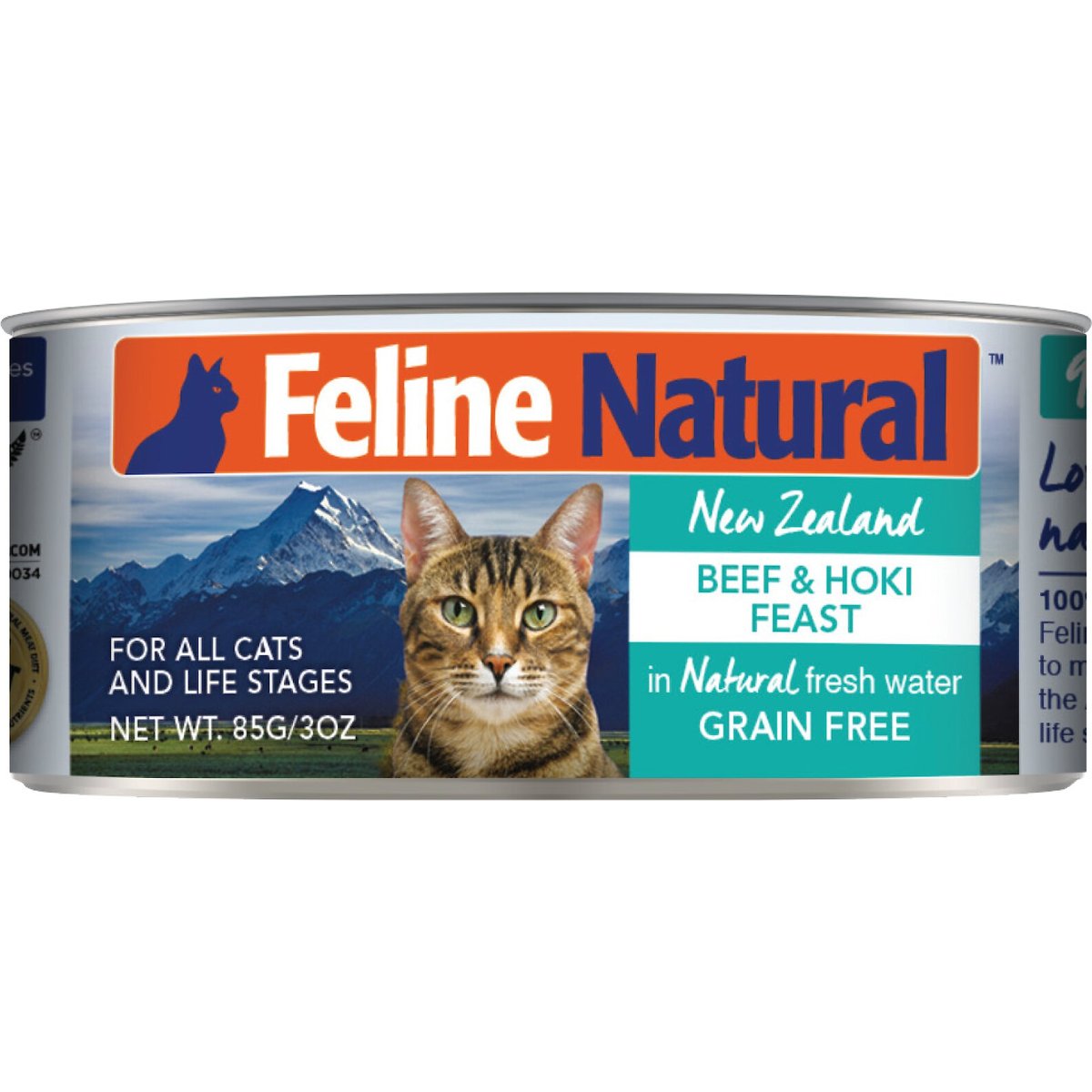 Feline Natural Beef & Hoki Feast Grain-Free Canned Cat Food, 3-oz, case of 24