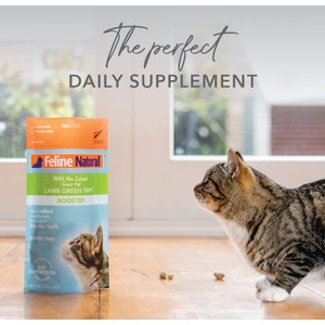 Feline Natural Booster Lamb Green Tripe Freeze-Dried Cat Food Topper, 2-oz bag