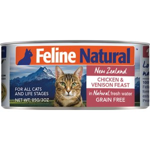 Feline Natural Chicken & Venison Feast Grain-Free Canned Cat Food, 3-oz, case of 24