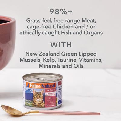 Show full view: Feline Natural Chicken & Venison Feast Grain-Free Canned Cat Food, 6-oz, case of 12 slide 6 of 10