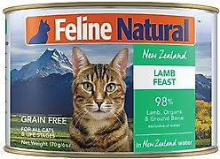 Feline Natural Lamb Feast Grain-Free Canned Cat Food, 6-oz, case of 12
