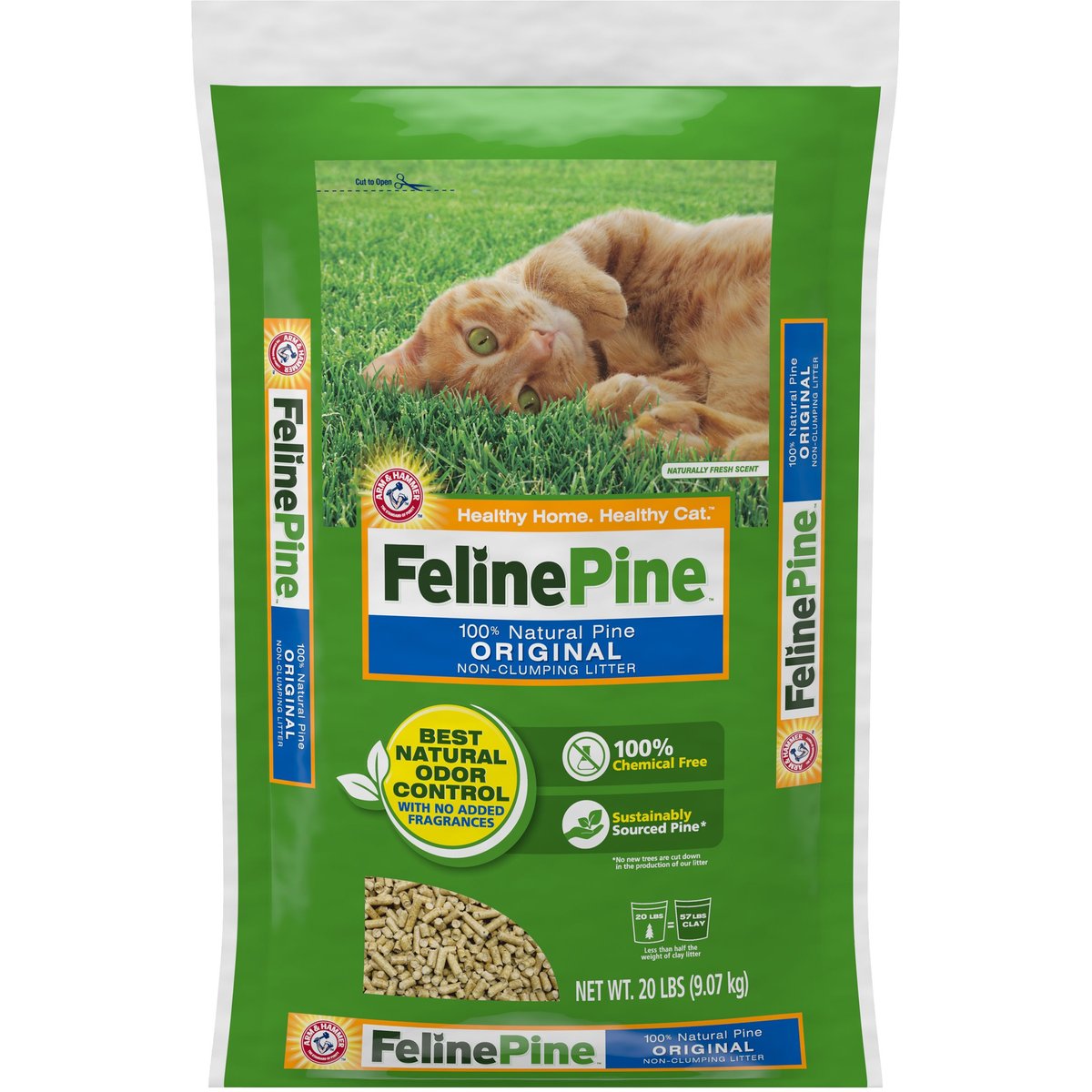 Feline Pine Original Non-Clumping Wood Cat Litter, 120-lb bundle