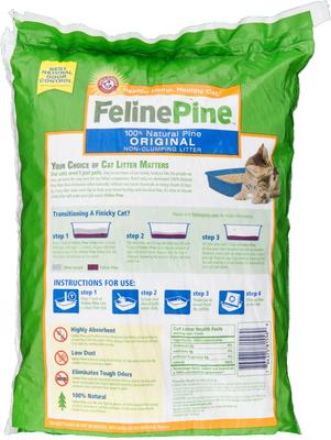 Show full view: Feline Pine Original Non-Clumping Wood Cat Litter, 7-lb bag, bundle of 3 slide 3 of 10