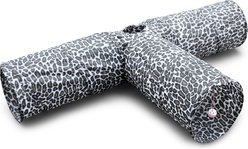 Feline Ruff 12" Premium 3-Way Collapsible Tunnel Cat Toy, Animal Print