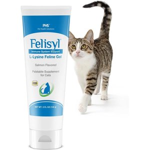 Felisyl Lysine Gel Salmon Flavored Immune System Support Healthy Tissue, Respiratory, & Vision Supplement for Cats, 5-oz tube