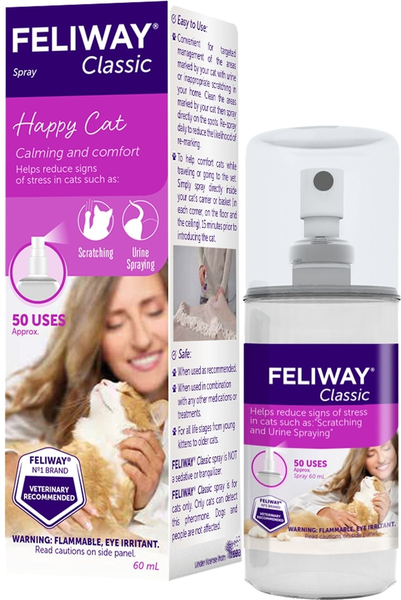 FELIWAY Classic Calming Spray for Cats, 60-mL