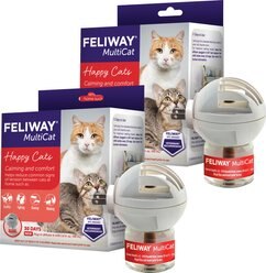 Feliway MultiCat 30 Day Starter Kit Calming Diffuser for Cats, 2 count