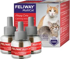 Feliway MultiCat Calming Diffuser Refill for Cats, 3 count + World's Best Multi-Cat Unscented Clumping Corn Litter slide 2 of 9