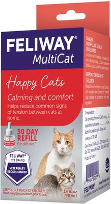 Feliway MultiCat Calming Diffuser Refill for Cats, 30 day