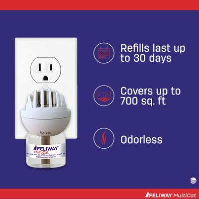 Show full view: Feliway MultiCat Calming Diffuser Refill for Cats, 30 day, 2 count slide 5 of 9