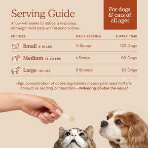Fera Pets Probiotics with Organic Prebiotics Powder 12 Strain Digestive Health Supplement for Dogs & Cats, 2.56-oz jar
