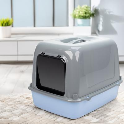 Show full view: Ferplast Ariel Hooded Litter Box, Grey slide 3 of 10