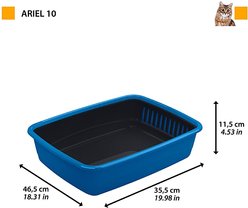 Ferplast Ariel Plus Litter Box with Litter Guard, Blue slide 2 of 6