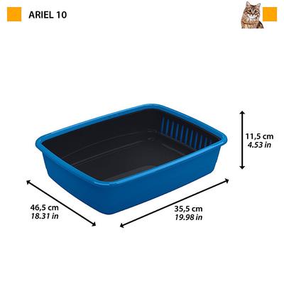 Show full view: Ferplast Ariel Plus Litter Box with Litter Guard, Blue slide 2 of 6