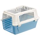 Ferplast ATLAS Two Door Top Load Plastic Dog & Cat Carrier, Light Blue, 19-in