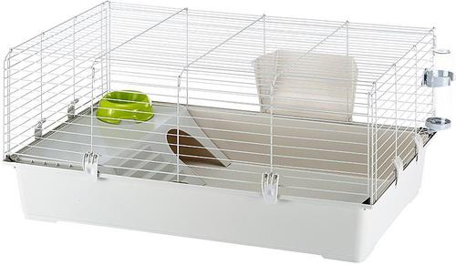 Show full view: Ferplast Cavie 80 Guinea Pig Cage, Grey + Carefresh Small Animal Bedding, Natural, 60-L slide 2 of 8