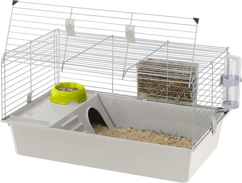 Show full view: Ferplast Cavie 80 Guinea Pig Cage, Grey + Carefresh Small Animal Bedding, Natural, 60-L slide 3 of 8