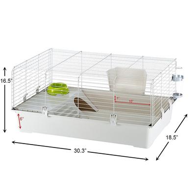 Show full view: Ferplast Cavie 80 Guinea Pig Cage, Grey + Carefresh Small Animal Bedding, Natural, 60-L slide 4 of 8