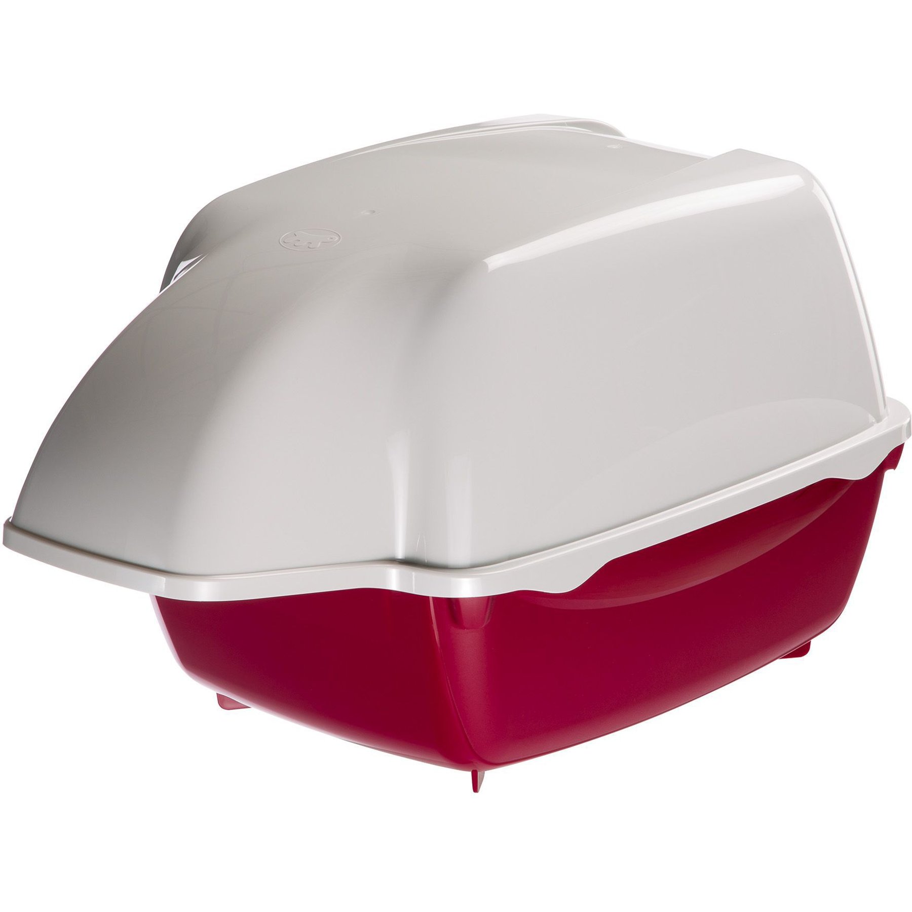 Ferplast Cosmic Outdoor Hooded Cat Litter Box, Red