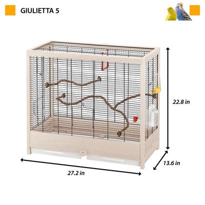 Show full view: Ferplast Giulietta 5 Wooden Canary & Finch Bird Cage slide 2 of 5